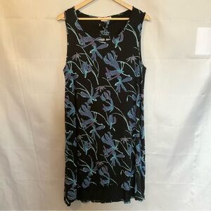 In Every Story Dark Floral A-line Casual Dress with Cut-out Detail